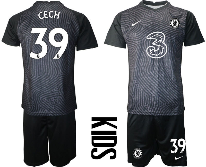 2021 Chelsea black Youth goalkeeper #39 soccer jerseys